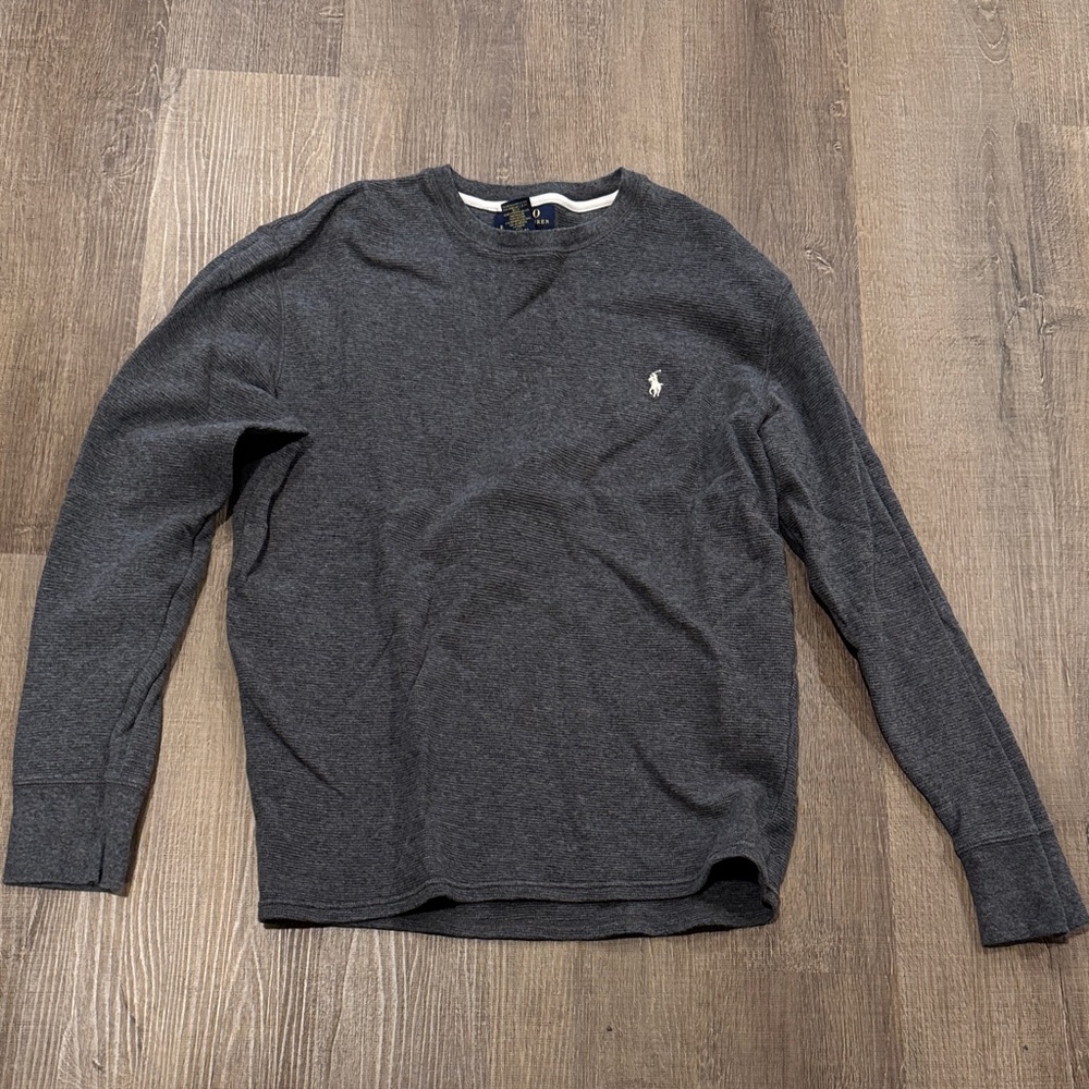 Gray Long Sleeve Crewneck Thermal